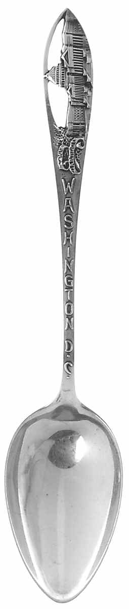 Washington D.C. Souvenir Spoon The Capitol - No Box by Unknown Mfg Silver-1