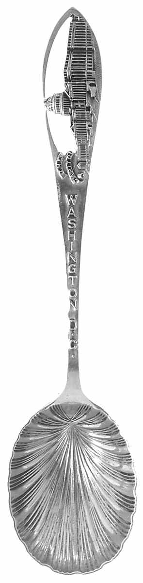 Washington D.C. Souvenir Spoon The Capitol - No Box by Unknown Mfg Silver-1