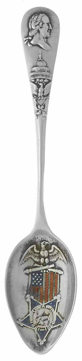 Washington D.C. Souvenir Spoon G.A.R 1861-1866 - No Box 42 by Unknown Mfg Silver-1