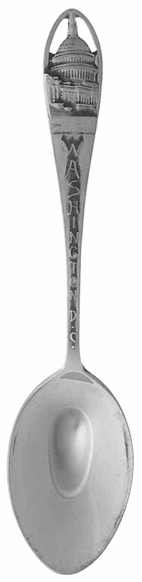 Washington D.C. Souvenir Spoon Washington Dc-(Handle) - No Box by Unknown Mfg Silver-1