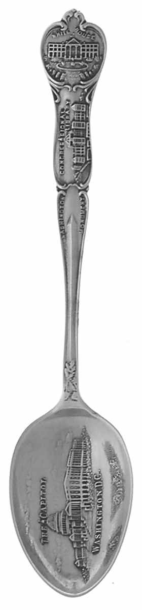Washington D.C. Souvenir Spoon Washington D.C. Sites - No Box by Unknown Mfg Silver-1