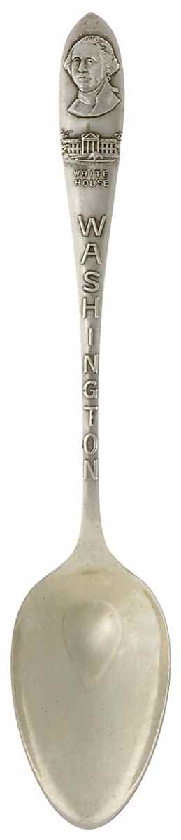 Washington D.C. Souvenir Spoon White House - No Box by Unknown Mfg Silver-1