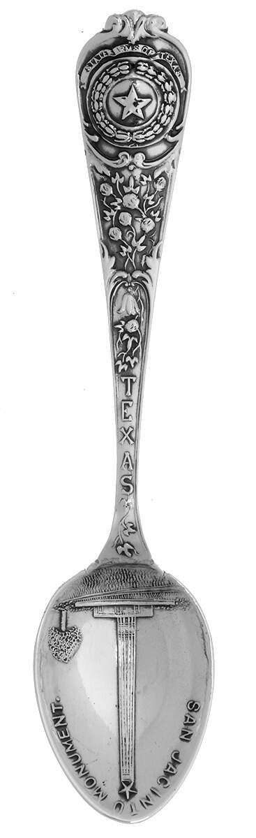 Texas Souvenir Spoon San Jacinto Monument - No Box by Unknown Mfg Silver-1
