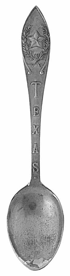 Texas Souvenir Spoon Texas-Clear Bowl - No Box by Unknown Mfg Silver-1