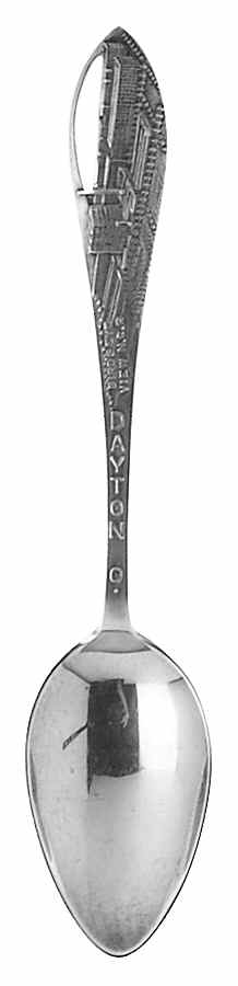 Ohio Souvenir Spoon Dayton Ohio  - No Box by Unknown Mfg Silver-1