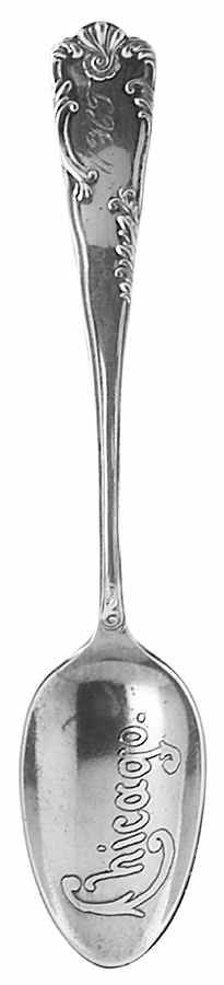 Ohio Souvenir Spoon Chicago - No Box by Unknown Mfg Silver-1