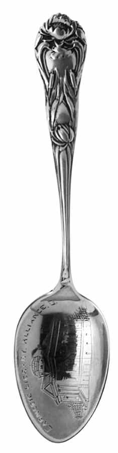 Ohio Souvenir Spoon Carnegie Library-Alliance - No Box by Unknown Mfg Silver-1
