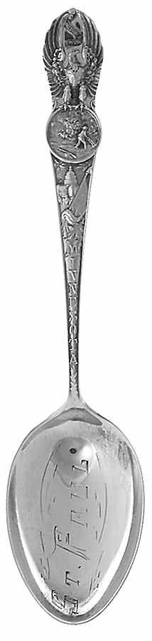 Minnesota Souvenir Spoon St. Paul - No Box by Unknown Mfg Silver-1
