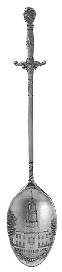 Pennsylvania Souvenir Spoon Independence Hall-Philadelphia - No Box by Unknown Mfg Silver-1