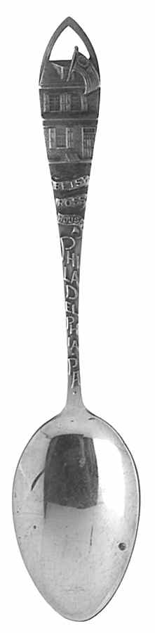 Pennsylvania Souvenir Spoon Philadelphia-Betsy Ross House - No Box by Unknown Mfg Silver-1