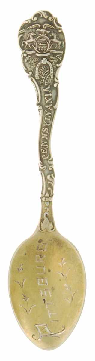 Pennsylvania Souvenir Spoon Pittsburg - No Box by Unknown Mfg Silver-1