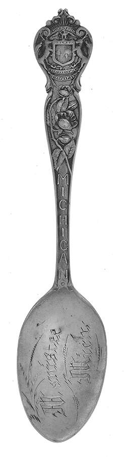 Michigan Souvenir Spoons Michigan - No Box by Unknown Mfg Silver-1