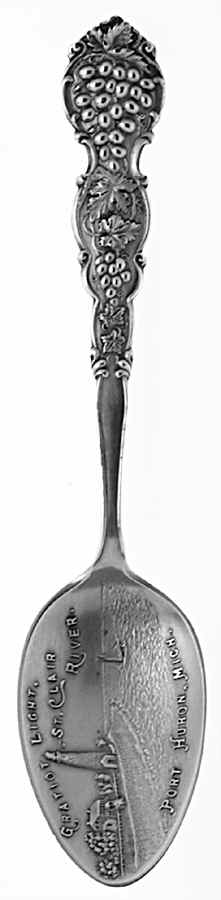 Michigan Souvenir Spoons Gratiot Lighthouse - No Box by Unknown Mfg Silver-1
