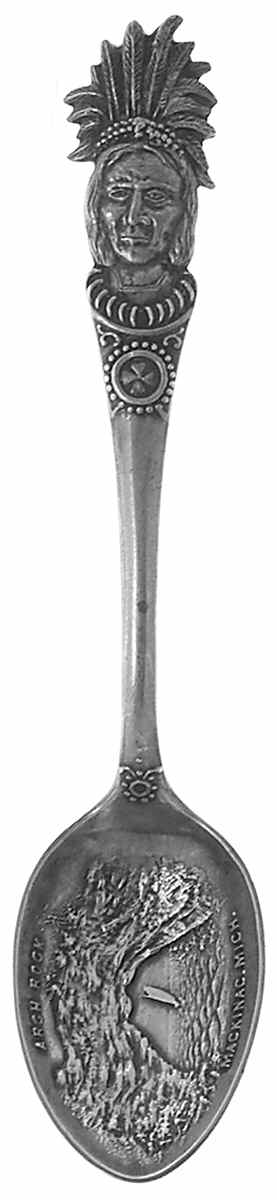 Michigan Souvenir Spoons Arch Rock-Makinac - No Box by Unknown Mfg Silver-1