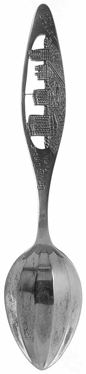 Michigan Souvenir Spoons Grand Circus Park Detroit - No Box by Unknown Mfg Silver-1