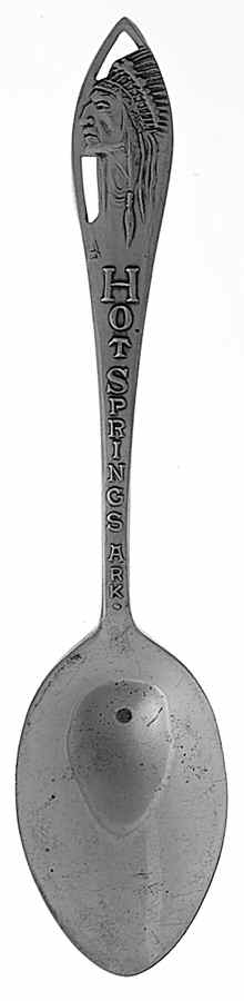 Arkansas Souvenir Spoon Hot Springs - No Box by Unknown Mfg Silver-1