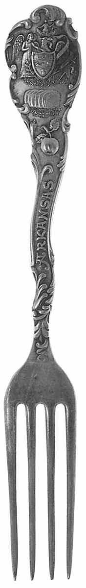 Arkansas Souvenir Spoon Arkansas State Fork - No Box by Unknown Mfg Silver-1