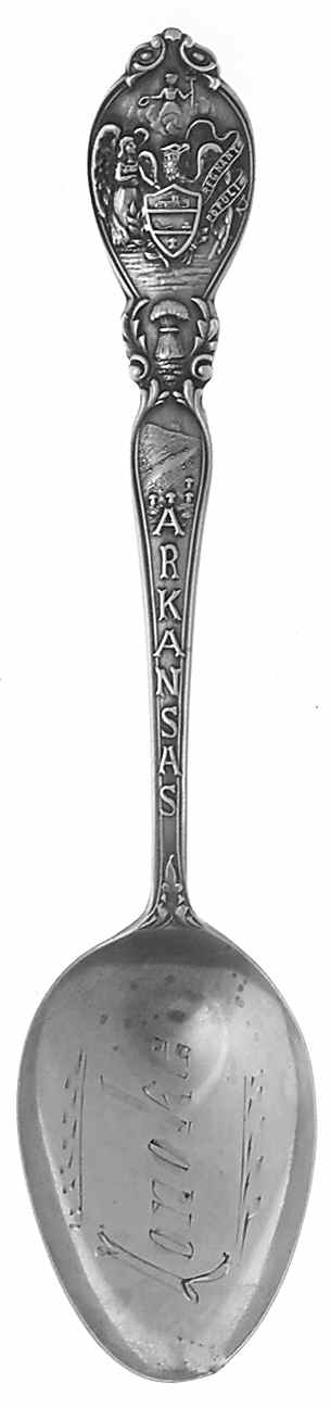 Arkansas Souvenir Spoon Lonoke, Arkansas - No Box by Unknown Mfg Silver-1