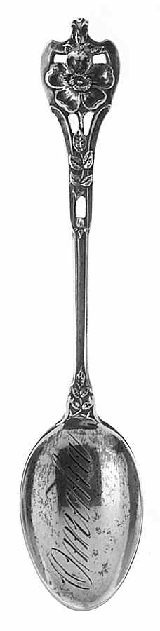 Nebraska Souvenir Spoon Omaha-Teaspoon - No Box by Unknown Mfg Silver-1