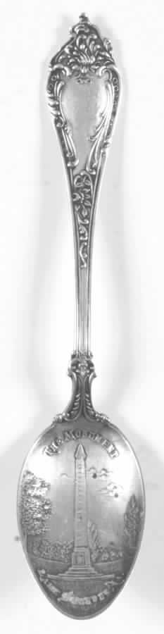 Iowa Souvenir Spoon Lake Okojobi  Monument - No Box by Unknown Mfg Silver-1