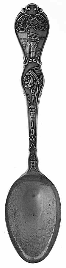 Iowa Souvenir Spoon Iowa - No Box by Unknown Mfg Silver-1