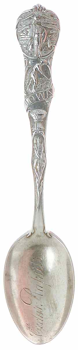 Iowa Souvenir Spoon Cedar Rapids - No Box by Unknown Mfg Silver-1