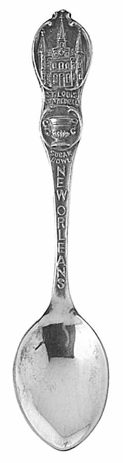 Louisiana Souvenir Spoon New Orleans - No Box by Unknown Mfg Silver-1