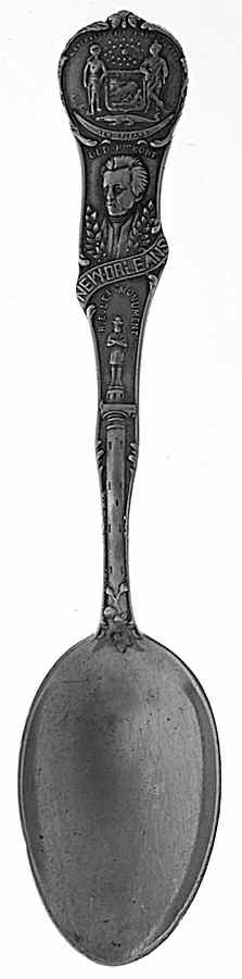 Louisiana Souvenir Spoon New Orleans - No Box by Unknown Mfg Silver-1