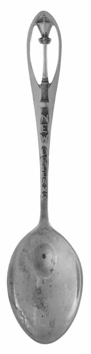 Louisiana Souvenir Spoon New Orleans-Steet Lamp - No Box by Unknown Mfg Silver-1