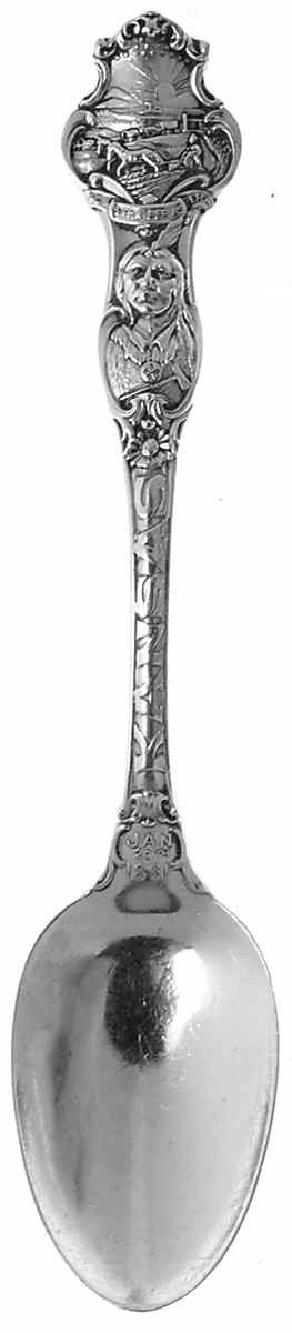 Kansas Souvenir Spoon Kansas - No Box by Unknown Mfg Silver-1