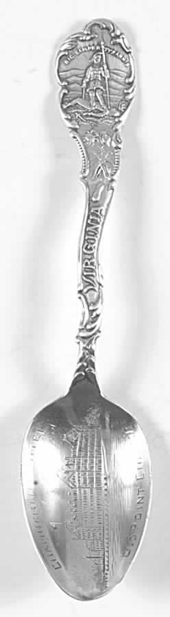 Virginia Souvenir Spoon Chamberlin Hotel-Old Point Comfort - No Box by Unknown Mfg Silver-1