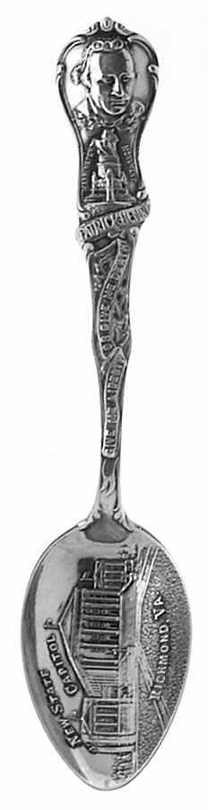 Virginia Souvenir Spoon New State Capitol-Richmond Va - No Box by Unknown Mfg Silver-1
