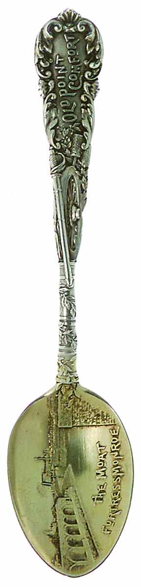 Virginia Souvenir Spoon Fort Monroe, Va - No Box by Unknown Mfg Silver-1