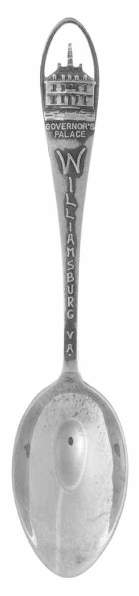 Virginia Souvenir Spoon Williamsburg-Governor's Palace - No Box by Unknown Mfg Silver-1