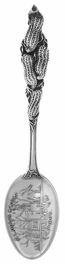 Virginia Souvenir Spoon St. John's Church-Richmond - No Box by Unknown Mfg Silver-1