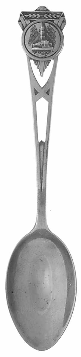 Virginia Souvenir Spoon Alexandria-Masonic National Memorial - No Box by Unknown Mfg Silver-1