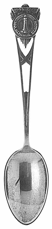 Massachusetts Souvenir Spoon Mt Greylock-War Memorial Beacon - No Box by Unknown Mfg Silver-1