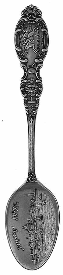 Massachusetts Souvenir Spoon Boston - No Box by Unknown Mfg Silver-1