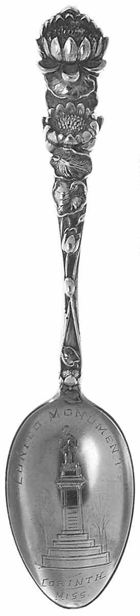 Massachusetts Souvenir Spoon Confederate Monument - No Box by Unknown Mfg Silver-1