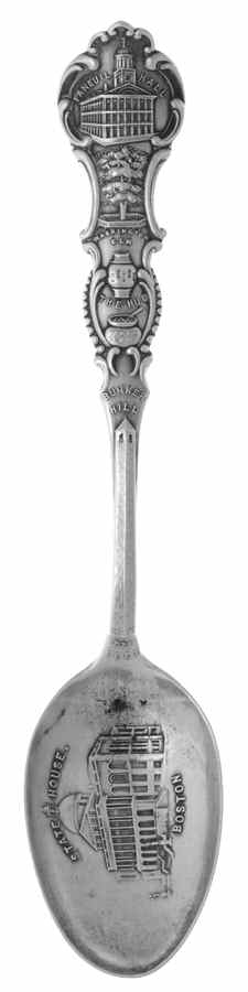 Massachusetts Souvenir Spoon Boston State House - No Box by Unknown Mfg Silver-1