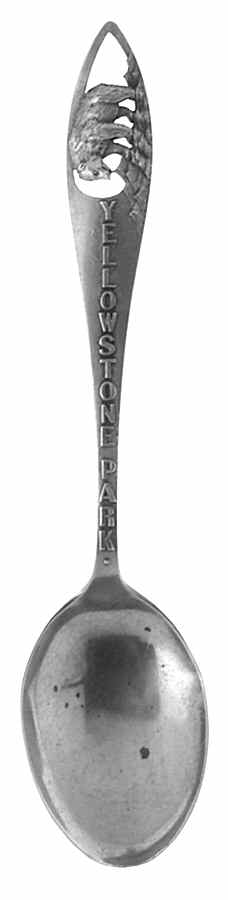 Montana Souvenir Spoon Yellowstone Park - No Box by Unknown Mfg Silver-1