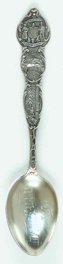 Idaho Souvenir Spoon Idaho Falls - No Box by Unknown Mfg Silver-1