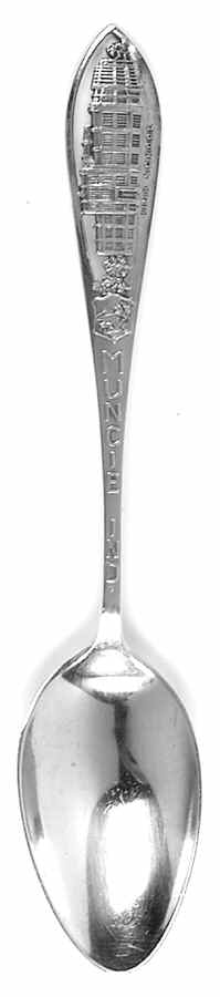 Indiana Souvenir Spoon Muncie - No Box by Unknown Mfg Silver-1
