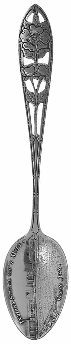 Indiana Souvenir Spoon Indiana Steel Co's Mill-Gary  - No Box by Unknown Mfg Silver-1