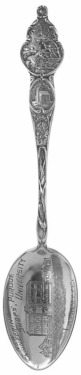 Indiana Souvenir Spoon Purdue University - No Box by Unknown Mfg Silver-1