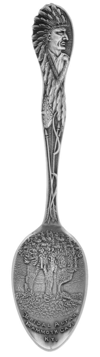 Kentucky Souvenir Spoon Bridal Altar Mammoth Cave - No Box by Unknown Mfg Silver-1