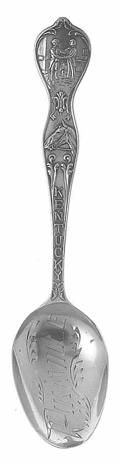 Kentucky Souvenir Spoon Pikeville - No Box by Unknown Mfg Silver-1