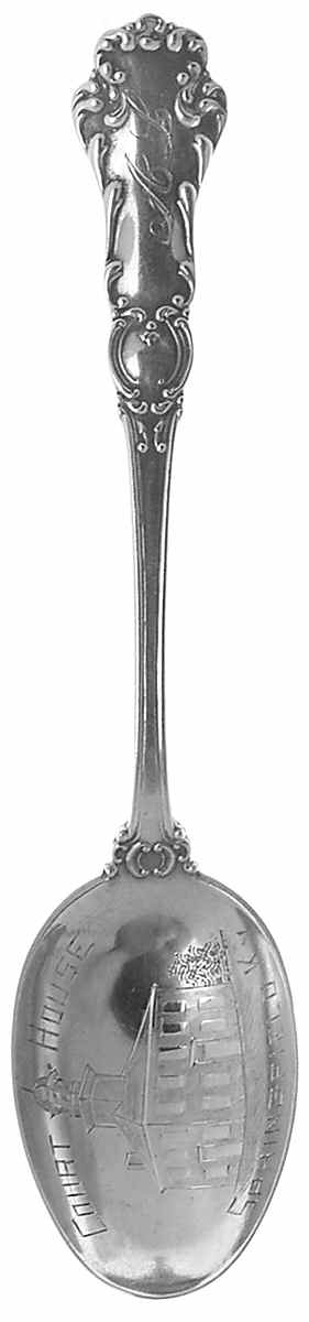 Kentucky Souvenir Spoon Courthouse Springfield - No Box by Unknown Mfg Silver-1