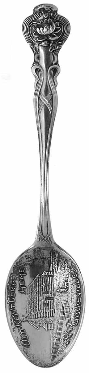 Kentucky Souvenir Spoon Old Kentucky Home - No Box by Unknown Mfg Silver-1
