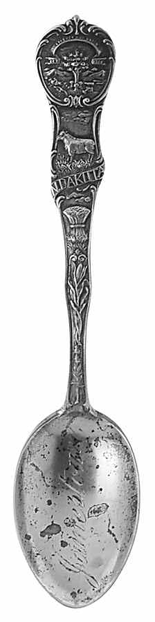 North Dakota Souvenir Spoon Jamestown - No Box by Unknown Mfg Silver-1